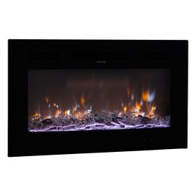 42 inch Electric Fireplace Wall Mounted Recessed with Remote Control 1500W