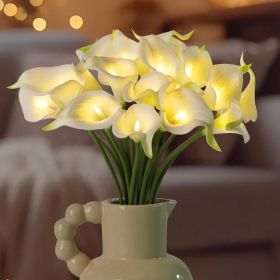20pcs Artificial Calla Lily Bouquet Lamp Faux Floarl Night Light Real Touch Flower Night Lamp