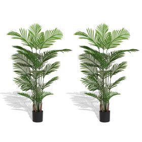 Nordic wind simulation 18 loose tail sunflower plant green pot living room home decorator iron leaves 2pcs/set