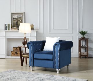 Glory Furniture Raisa G861A-C Chair , NAVY BLUE