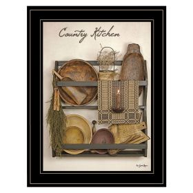 "Country Kitchen" By Susie Boyer, Ready to Hang Framed Print, Black Frame